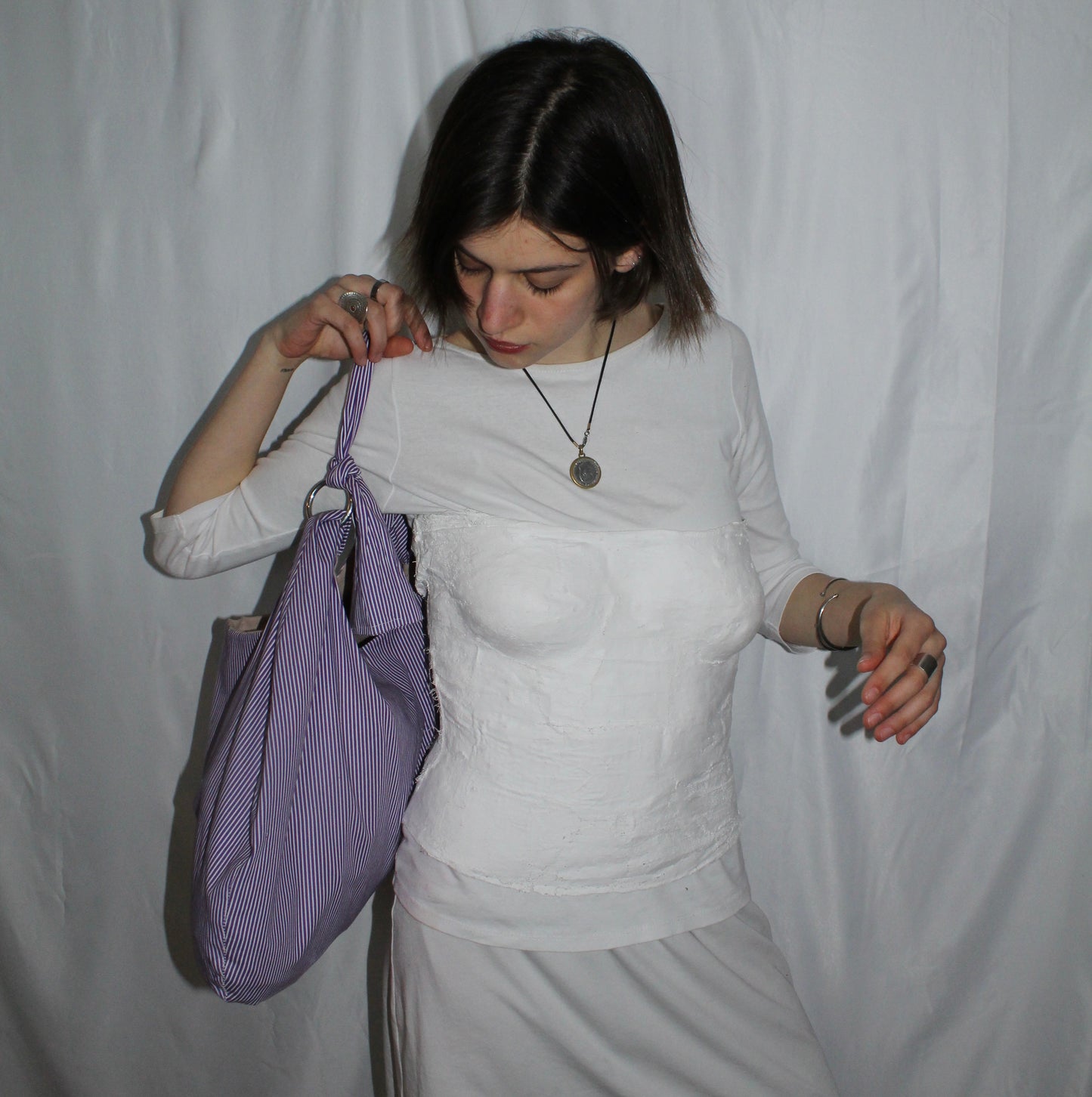 MAÏNA purple stripes bag