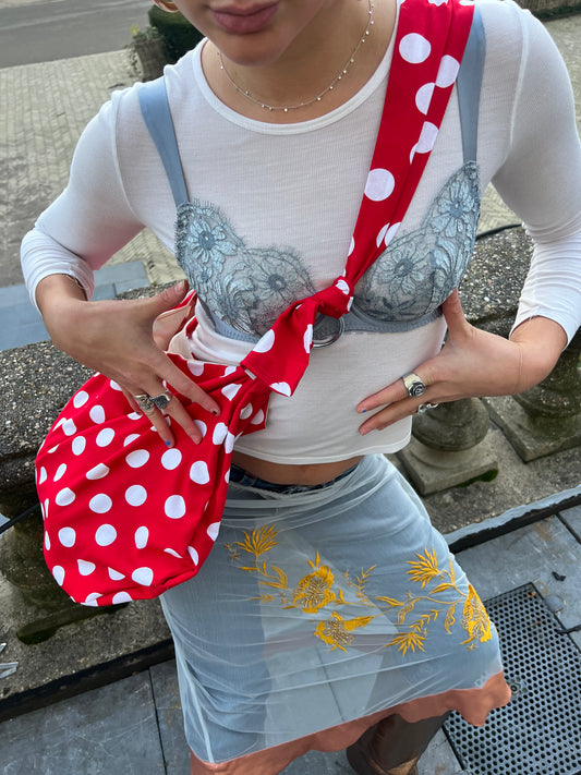 MAÏNA red polka dot bag